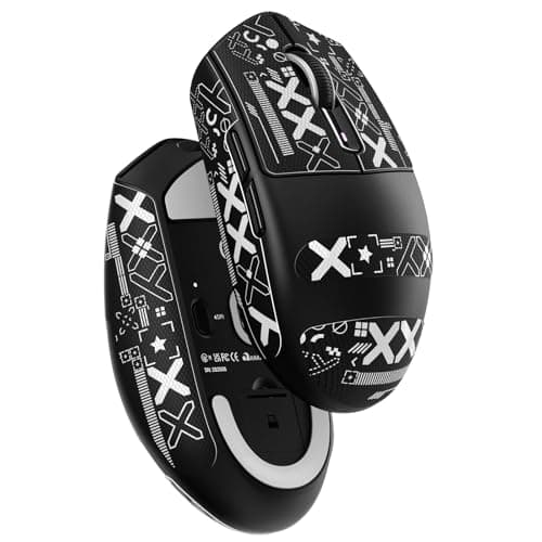 MAMBASNAKE ATTACK SHARK G3 Wireless Gaming Mouse with Tri Mode Wired/2.4Ghz/BT,59g Ultra-Lightweight,25000 DPI,1000 Polling,PixArt PAW3311 Sensor,500mAh Battery,Programmable for PC Win Mac(Black+Tape)