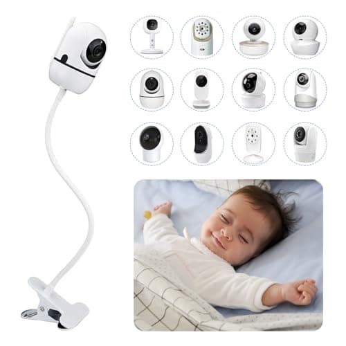 Flexible Baby Monitor Clip Mount Compatible with Infant Optics DXR-8 Pro, Nanit Pro, Owlet, Eufy, HelloBaby, Motorola, Vtimes, Arenti, VTech, Babysense and Other Baby Camera with 1/4 Screw Hole