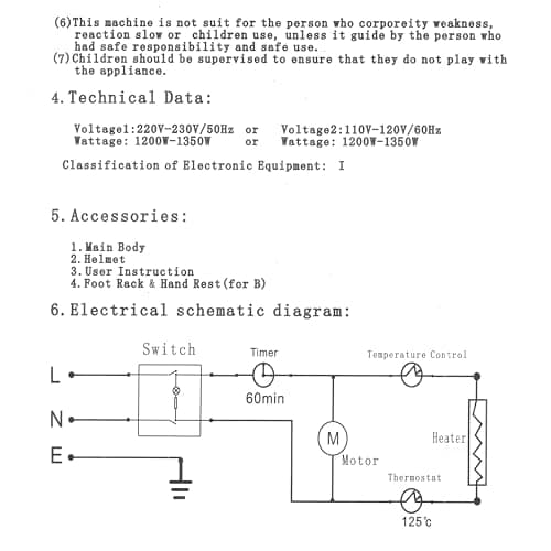 Hooded Conditioning Hair Dryer | 1150 watts | M-1040 | Barber and Stylist Hair Salon Accessories | HOTLINE BEAUTY 9