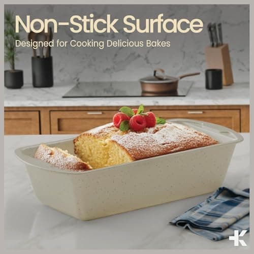 Nonstick Loaf Pan Set Pack of 4, Carbon Steel 11" Large Baking Bread Pan, Oven Safe Up to 450°F, PFOA, PFOS, PTFE Free, Space Saving Stackable Design, Stain Resistant, Dishwasher Friendly,White Marble 6