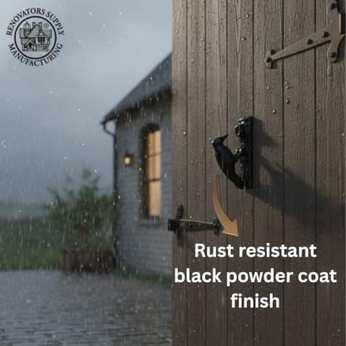 Renovators Supply Manufacturingᵀᴹ Heavy Woodpecker Door Knocker – Cast Iron Construction, RSF Finish, 6.5 Inch Long with Mounting Hardware 8