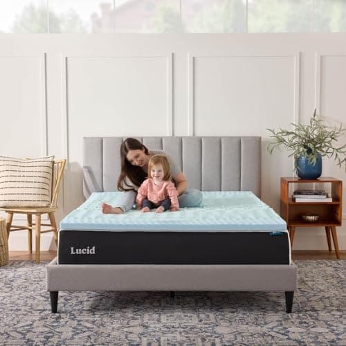LUCID 2 Inch Gel Memory Foam Mattress Topper, Twin size – 5 Zones – Cooling Gel Infusion – CertiPur Certified Foam 7