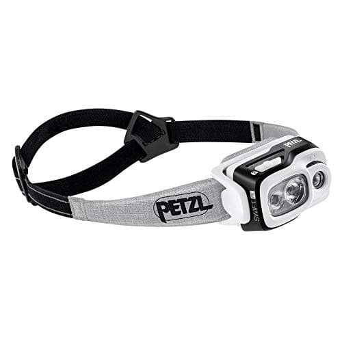 PETZL, Swift Rl Lamp Black, Compact, Very Powerful and Rechargeable headlamp Featuring Reactive Lighting® Technology. 900 lumens.