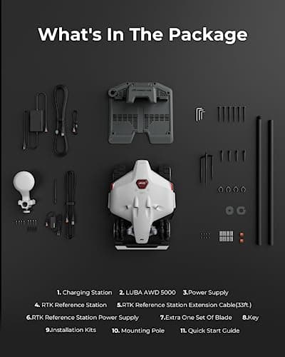 MAMMOTION LUBA AWD Robotic Lawn Mower for 1.25 Acre Lawn, APP Control with Virtual Boundaries, All-Wheel Drive, Multi-Zone Management 7