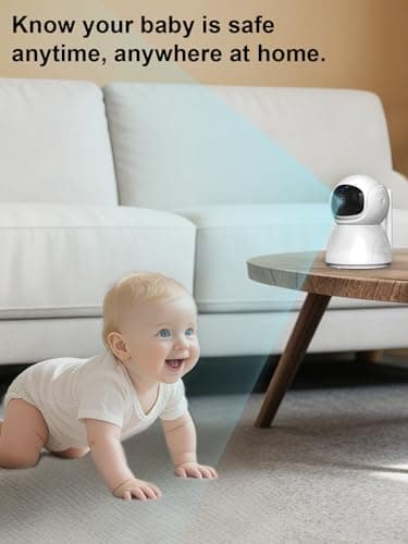 Anicebb 5" HD Video Baby Monitor with Camera and Audio, No WiFi Hack-Proof Security, Remote Pan-Tilt-Zoom, 100-Hour Battery Life in VOX Mode, 1000ft Range, Night Vision, Temperature & Cry Alerts 9