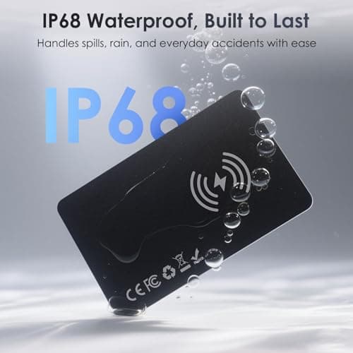 Wallet Tracker Card (iOS Only) - 0.07in Slim, Work with Apple Find My, Bluetooth Tracker Smart Tracking Card Wallet Finder, IP68 Waterproof, Item Locator for Luggage Tags, Passports, Purse 6
