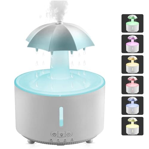 Missfly Aromatherapy Diffuser,Clouds and Cool Mist Diffuser,360° Rotatable,Super Quiet, Easy to Fill & Clean, Auto Shut-Off,300ml Diffuser for Bedroom Home and Office (White)