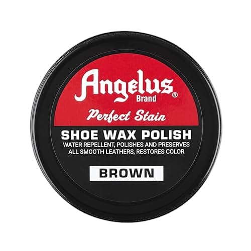 Angelus Perfect Stain Shoe Wax Polish For Leather Shoes & Boots, 3oz, Brown 3
