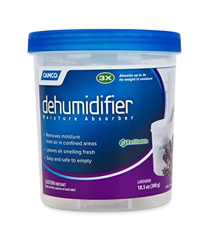 Camco Dehumidifier Moisture Absorber - Absorbs Up to 3x Its Weight in Water, Reduces Moisture and Humidity in Offices, Closets, Bathrooms, Kitchens, Boats, RVs and More – Refillable (44280) 5