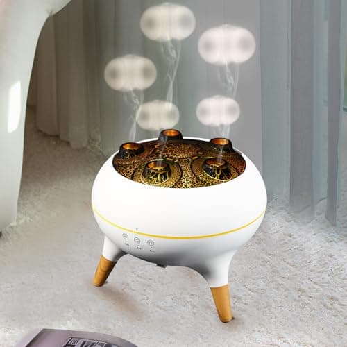 Jellyfish Mist Aromatherapy Humidifier, 7 Colors LED Lights, 2 Modes Fire Mist Waterless Auto Shut Off Aromatherapy Diffuser, Effect for Home, Office, Yoga, Gifts