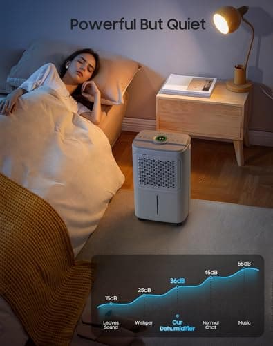 2500 Sq.Ft Dehumidifier for Basement Home, ASAHWo 34 Pints Dehumidifier with Drain Hose, Quiet Portable Dehumidifiers for Bathroom Large Room, Bedroom, Auto Defrost,Smart Humidity Control,24H Timer 6