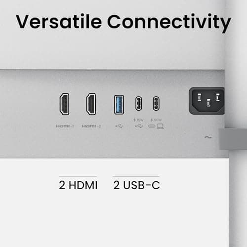 BenQ MA320U 32” 4K 3840x2160 Monitor for MacBook® Pro/Air, Dual USB-C, 90W Power Delivery, Mac Color Match, USB Hub, Brightness & Volume Control on Mac, Height & Tilt Adjustable Stand, P3 Color Gamut 8