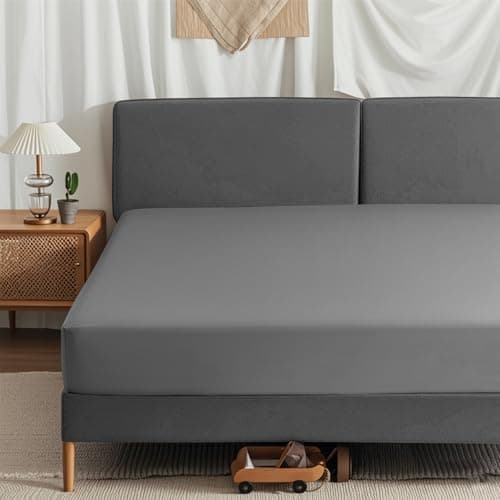 Yawfold Fitted Sheet Queen Only │ 100% Viscose Derived from Bamboo │ Fitted Sheet with Elastic Corner Straps │ Ultra Soft Luxury Breathable │ Cooling for Hot Sleepers │ 18 Inch Deep Pocket