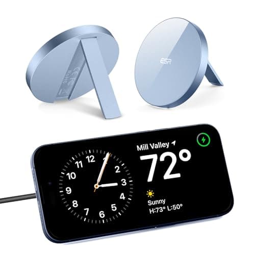 ESR for Magsafe Charger with Kickstand, iPhone Wireless Charger, Charging Pad for iPhone 17/16/15/14/13/12, AirPods 4/3/Pro/Pro 2, Galaxy S25 Strong Magnetic Charger with 5 ft Removable Cable,Blue