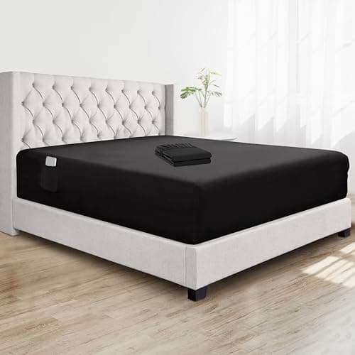 Elegant Comfort Super Soft Bulk 2-Pack Extra Deep Pocket 1500 Premium Hotel Quality Microfiber Fitted Sheet for High Mattress up to 21" inch with Double Sided Smart Pockets, Twin XL, Black