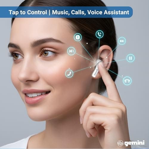 Gemini True Wireless Earbuds Bluetooth 5.4 with 13mm Drivers, Touch Control, All-Day Comfort Fit, Fast Pairing – GEBX-100 5
