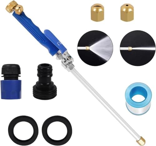 CARFKA Jet Nozzle Power Washer for Garden, 2-in-1 High Pressure Washer, Upgraded Jet Nozzle with 2 Different Nozzles and Hose Quick Connectors (Blue)