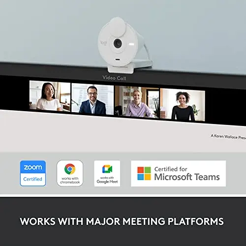 Logitech Brio 300 Full HD Webcam, auto Light Correction, Noise reducing mic, Privacy Shutter, USB-C, Works with Microsoft Teams, Google Meet, Zoom, for Streaming and Video Calling - White 7