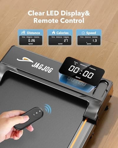 Walking Pad Treadmill with Incline, 4 in 1 Under Desk Treadmills for Home Office, 2.5HP Low Noise 265LB Capacity Portable Treadmill with Remote Control for Walking Jogging Running (Light Black) 6