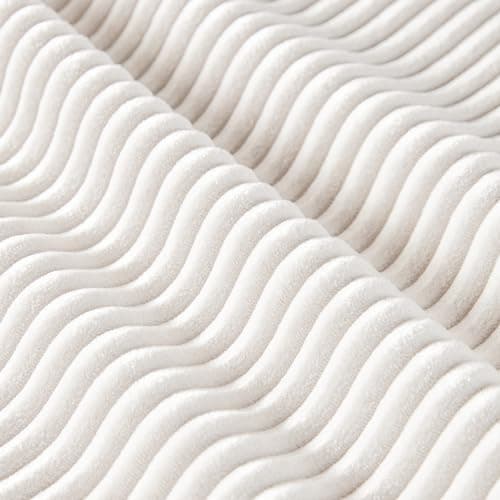 Mangodan 101.6" Deep Seat Modular Sectional Sofa, Comfy Corduroy Sectional Couches for Living Room, L-Shaped Upholstered Cloud Couch with Chaise, Widened Armrests for 4 People, Beige 7