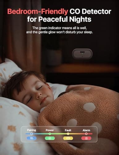 X-Sense Wi-Fi Plug-in Carbon Monoxide Detector with AAA Battery Backup, No-Cost App Notifications, XC0C-iA, 1-Pack 6