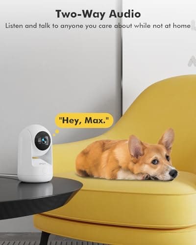 Dzees 5G/2.4G WiFi Indoor Security Camera Pet Camera No Subscription, 2K 360° WiFi Cameras, Wired Dog Pet Camera with Phone App, MagicPix Night Vision, Calls, 2-Way Audio, 24/7, Motion Tracking 6
