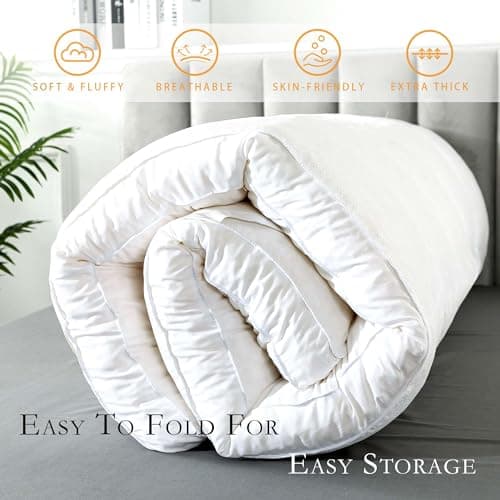 WhatsBedding 3 Inch Memory Foam Mattress Topper King Size for Pressure Relief, Fluffy & Soft Shredded Memory Foam Filled Pillow Top, 78x80in 6