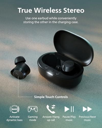 Philips TAT1219 True Wireless Bluetooth Earbuds - 18 Hours Play Time, Dynamic Bass, Clear Calls, IPX4 Water Resistant, Black 7