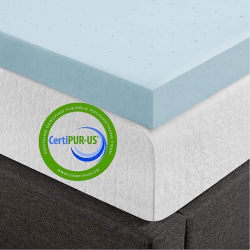 EYOBE Memory Foam Mattress Topper Twin XL 2 Inch Gel Infused Memory Foam Topper Twin Extra Long–Dorm Single XL Topper for Body Support & Pressure Relief – Ventilated Design – CertiPur Certified 7