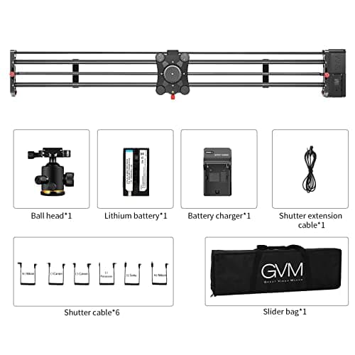 GVM 48"/120cm Motorized Camera Slider, APP Professional Carbon Fiber Dolly Rail Camera Slider, Motorized Time Lapse and Video Shot Follow Focus Shot and 120 Degree Panoramic Shooting 8
