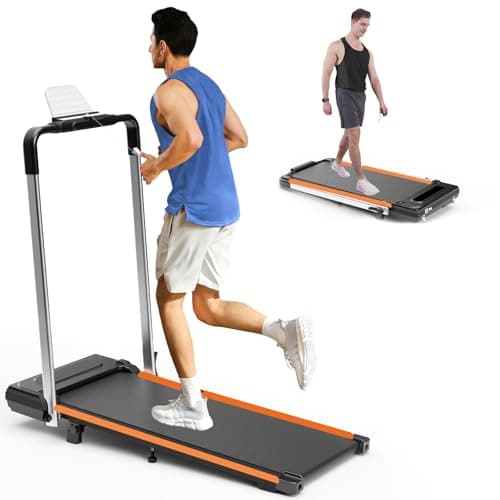 homeTro Foldable Treadmill with 7% Incline, 2.5HP Portable Under Desk Walking Pad with 0.6-7.5MPH, Handle, Remote and App Control, 265lbs Maximum Capacity for Home, Office