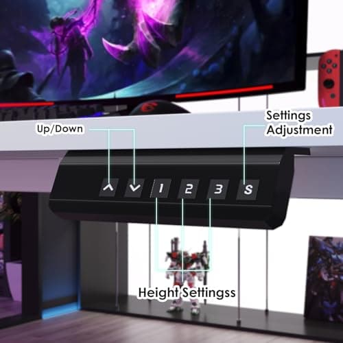 Stary Electric Standing Desk Adjustable Height Sit Stand Home Office Desk with Splice Board 6