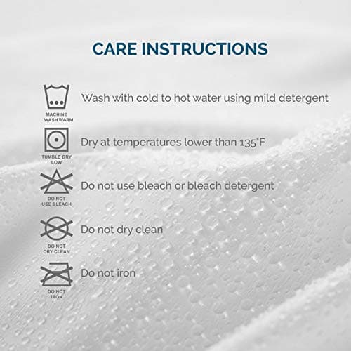 LUCID Premium Waterproof Mattress Protector, Queen Size – Fitted Sheet Style, Machine Washable – Cotton Terry Top Cover – Dorm Room Essential – White 7