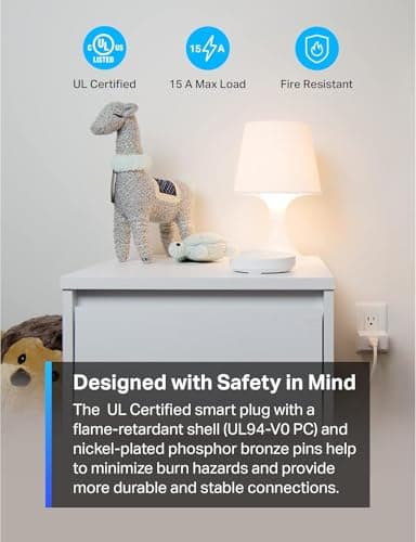 TP-Link Tapo Smart Plug Mini 15A, Smart Home Wi-Fi Plug, Super Easy Setup, Compatible with Alexa & Google Home, No Hub Required, UL Certified, 2.4G WiFi Only, White, Tapo P105(4-Pack) 6