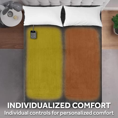 Sunbeam LoftTec Wi-Fi Connected Heated Blanket, Electric Blanket, 10 Heat Settings, King Size, Slate Gray 5