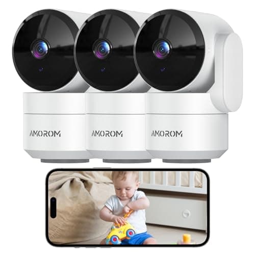 AMOROM Pet Camera 360° Home Security Cameras (3 Pack)