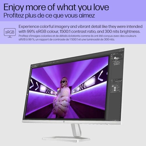 HP Series 5 27 inch FHD Monitor, Full HD Display (1920 x 1080), IPS Panel, 99% sRGB, 1500:1 Contrast Ratio, 300 nits, Eye Ease with Eyesafe Certification, 527sw (2024) 3