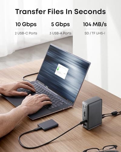 Anker Laptop Docking Station, 13-in-1 USB-C Docking Station, Triple Display with 2xHDMI and 1xDP, 10 Gbps USB-C and 5 Gbps USB-A Data, Ethernet, Audio, SD, 85W Charging for Dell, HP, Lenovo and More 5