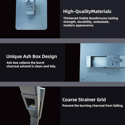 Spylandy Wood Pellet Patio Pit, Portable Gravity Feed Outdoor Heater with Glass Tube Flame, Smokeless Non-Electric Rocket Pit for Backyard, Deck, Camping & RV (Black) (64" Wheels) 8