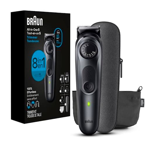 Braun All-in-One Style Kit Series 5 5471, 8-in-1 Trimmer for Men with Beard Trimmer, Body Trimmer for Manscaping, Hair Clippers & More, Ultra-Sharp Blade, 40 Length Settings, Waterproof 7
