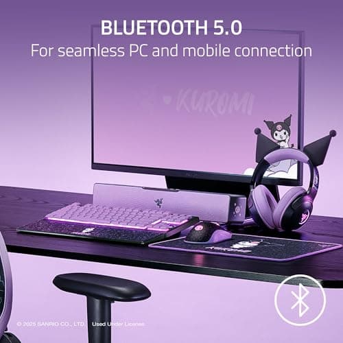 Razer Leviathan V2 X: PC Soundbar - Compact Design - Chroma RGB - USB Type C Power and Audio Delivery - Bluetooth 5.0 - for PC, Laptop, Smartphones, Tablets & Nintendo Switch - Kuromi Edition 5