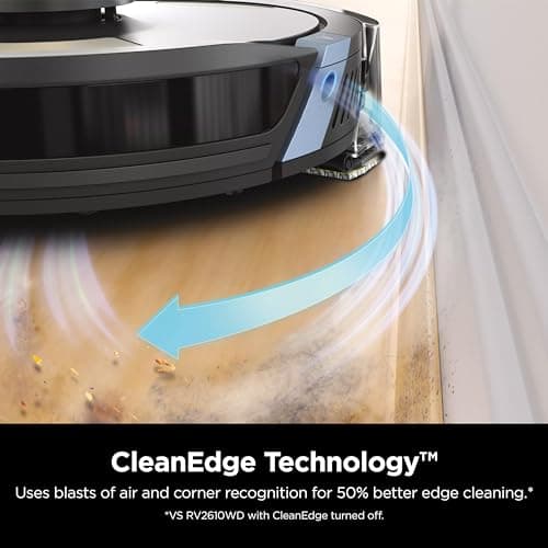 Shark AI Ultra 2-in-1 Robot Vacuum & Mop with Sonic Mopping, Matrix Clean, Home Mapping, HEPA Bagless Self Empty Base and 2 Microfiber Mopping Pads (Renewed), Black/Gold 6