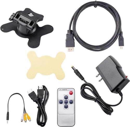 BOLEVIC 7inch HD LCD Monitor, IPS 1024X600 Resolution Screen, Car Rearview Cameras Monitor with HDMI VGA, 2 Video Input for Backup Camera for Car DVD VCR PC Laptop Raspberry Pi 7