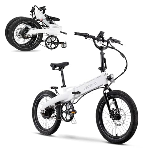 LECTRIC XP™ Lite 2.0 Electric Bike | Adult Folding Bikes - Weighs Only 49lbs | 45 Mile Range w/ 5 Pedal-Assist Levels | 20mph Top Speed - Class 1 and 2 eBike (Long-Range, Arctic White)