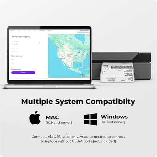 Rollo USB Shipping Label Printer - Commercial Grade 4x6 Thermal Label Printer for Shipping Packages - High Speed Custom Sticker Label Maker for Small Business - Supports Windows & Mac 6
