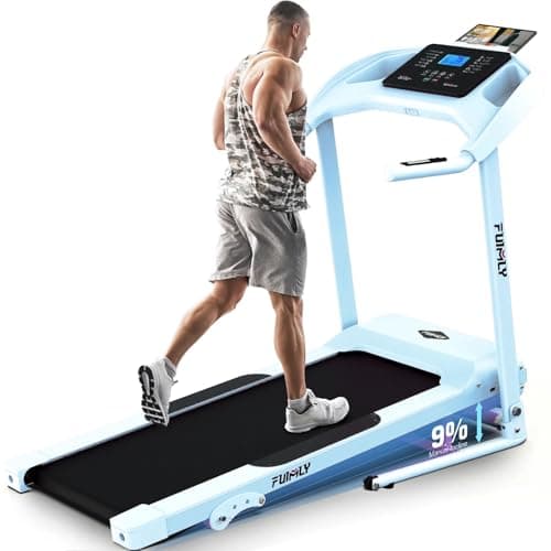 Incline Treadmill Foldable, Smart Portable Treadmills for Home with Body Fat Measurement & Heart Rate Sensor, 3.5HP Heavy Duty Folding Treadmill 400 LB Capacity with Silent Shock Absorption