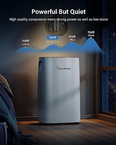 Hansabenne 35-Pints Dehumidifier for Basements - 3000 Sq. Ft. Dehumidifier with Auto or Manual Drainage - Compact Dehumidifier with Intelligent Humidity Control | Auto Defrost | Dry Clothes for Home 6