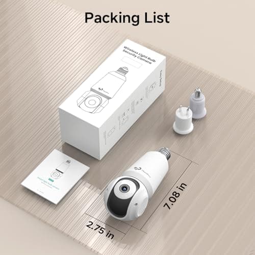 TKENPRO 2K Light Bulb Security Cameras Wireless Outdoor, 5G&2.4G WiFi Cameras for Home Security Outside Indoor, IPX6 Waterproof, 360° Motion Tracking and Human Detection, Security Camera Outdoor 8