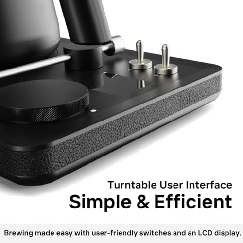 Lafeeca DJ Electric Gooseneck Kettle for Pour Over Coffee & Tea - Water Boiler - Turntable Design - Quick Heating & Temperature Control - Copper 3