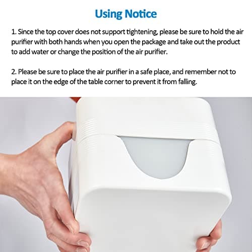 ap airpleasure Water-Based Air Purifier Air Washer, Air Revitalizer with Filter Net, Air Fresher with Warm Color LED Night Light, Small Air Cleaner for Home and Office, Aroma Diffuser for Smoke & Pet 9